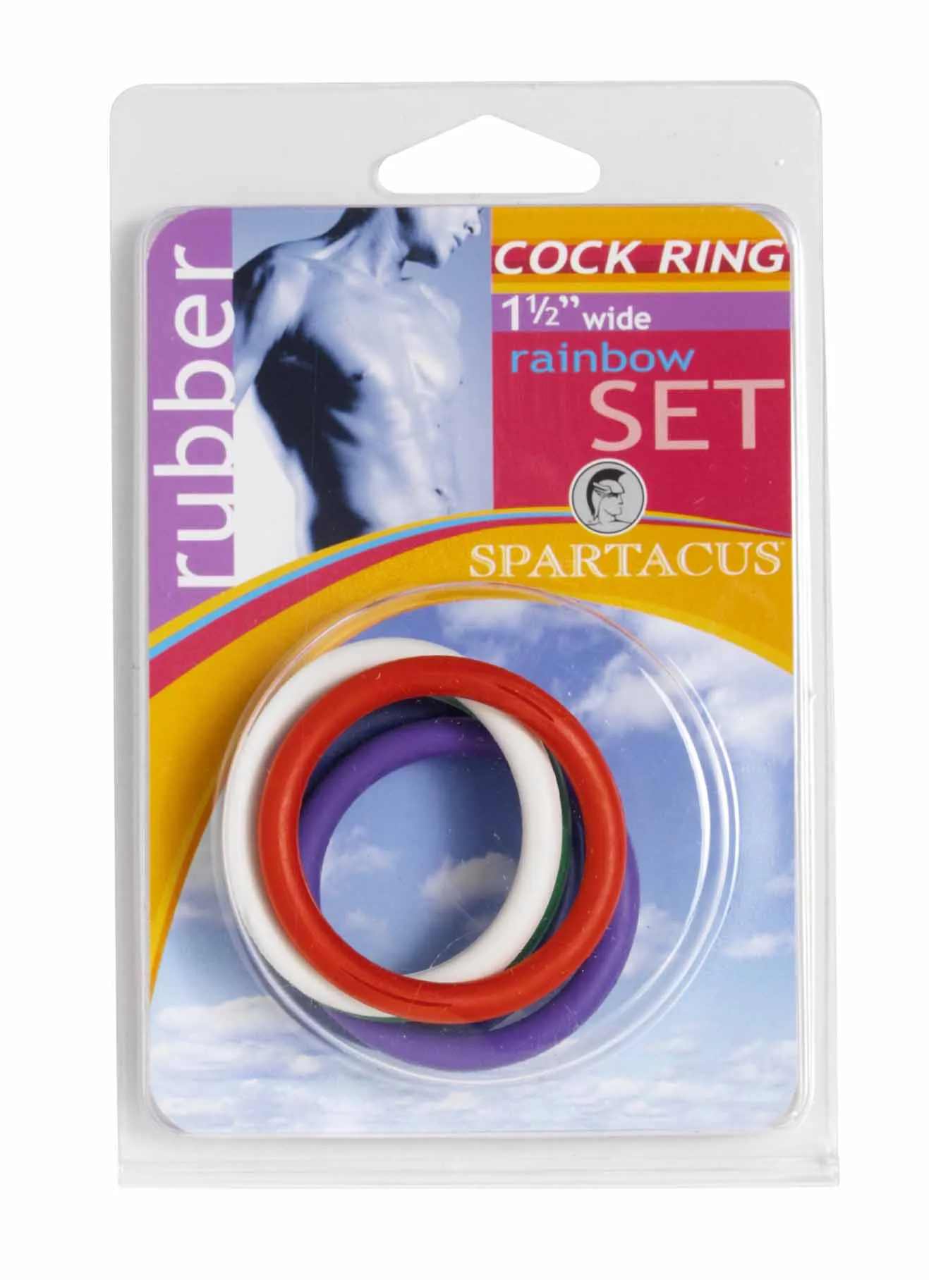 Colorful Silicone 1 1/2-inch Soft C Rings - Rainbow Collection