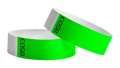3/4" Duplicate Numbered Tyvek Wristbands
