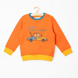 51015 Car CZESC Print Orange Sweatshirt 3473