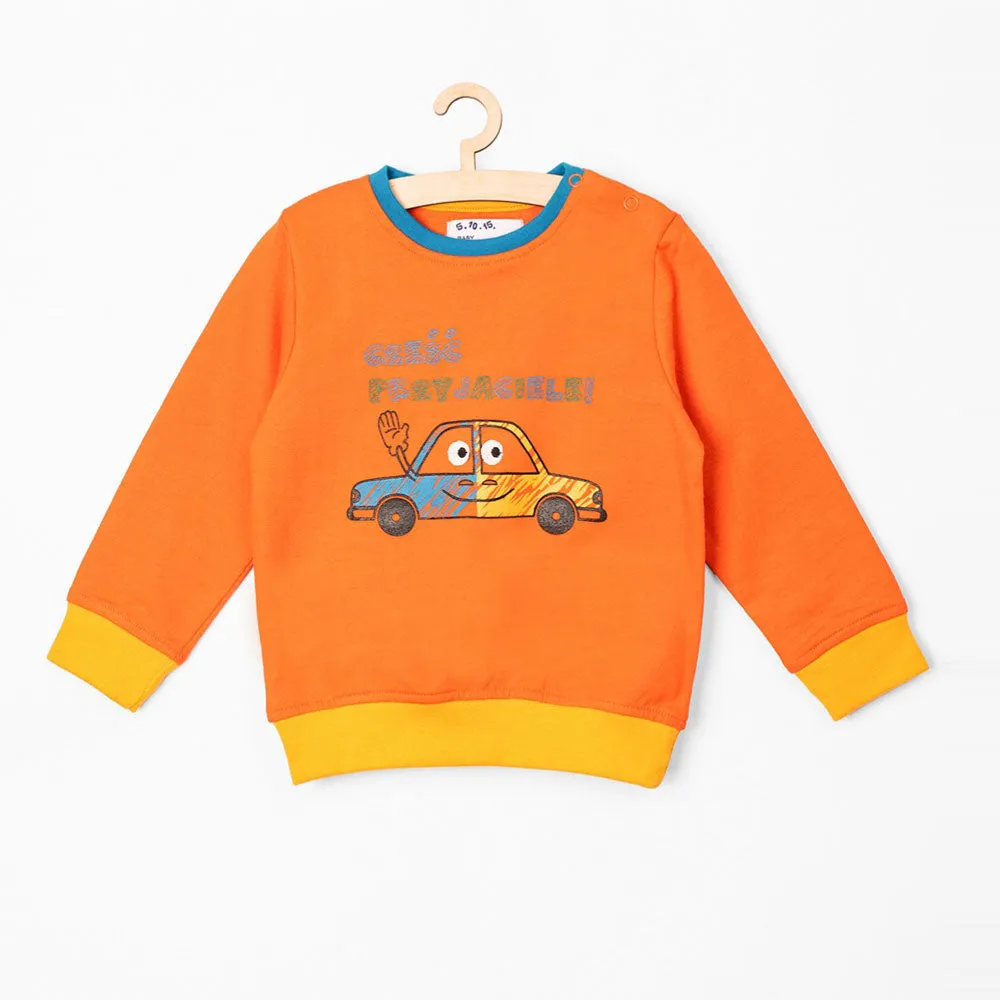 51015 Car CZESC Print Orange Sweatshirt 3473