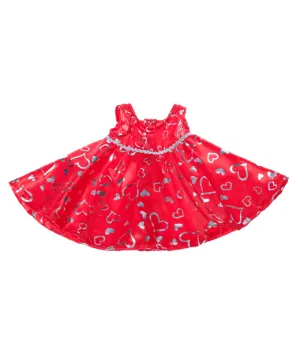 8" Red & Silver Dress