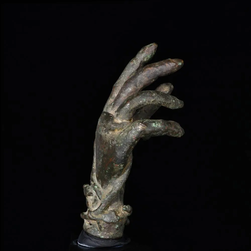 A Roman Bronze hand of Sabazios, Roman Imperial Period, ca. 2nd - 3rd century CE