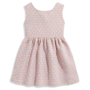 Angelina Dress - Tangerine Floral Jacquard