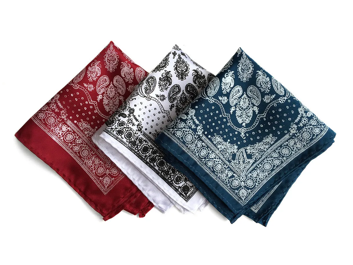 Bandana Print Pocket Square