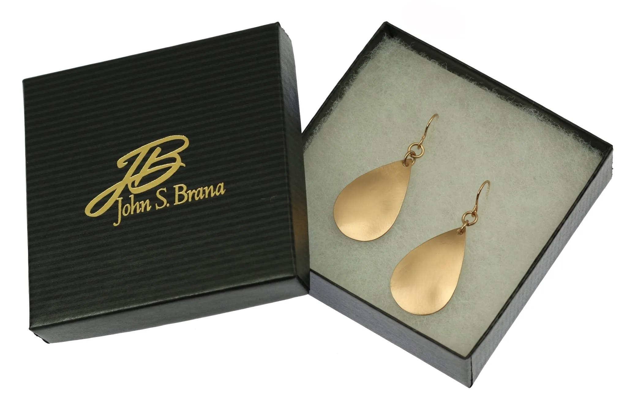 Brushed Bronze Teardrop Earrings