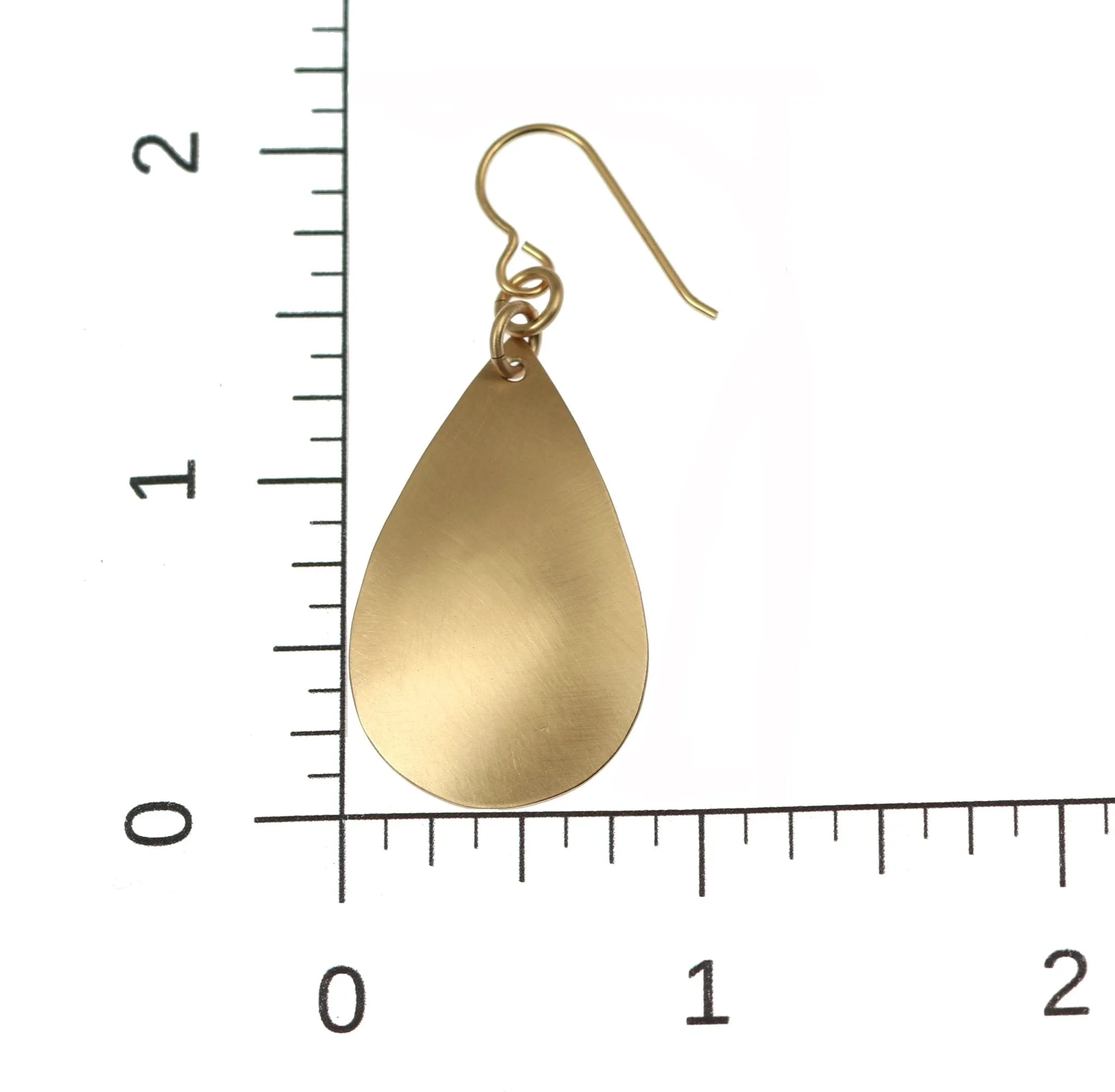 Brushed Bronze Teardrop Earrings