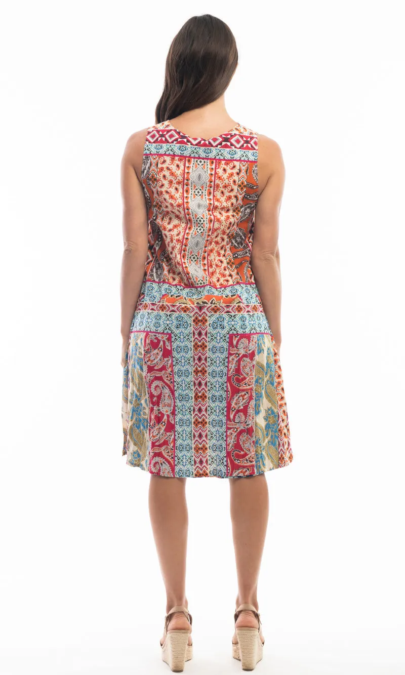 Cotton Dress Beach Sleeveless Reversible Agatti