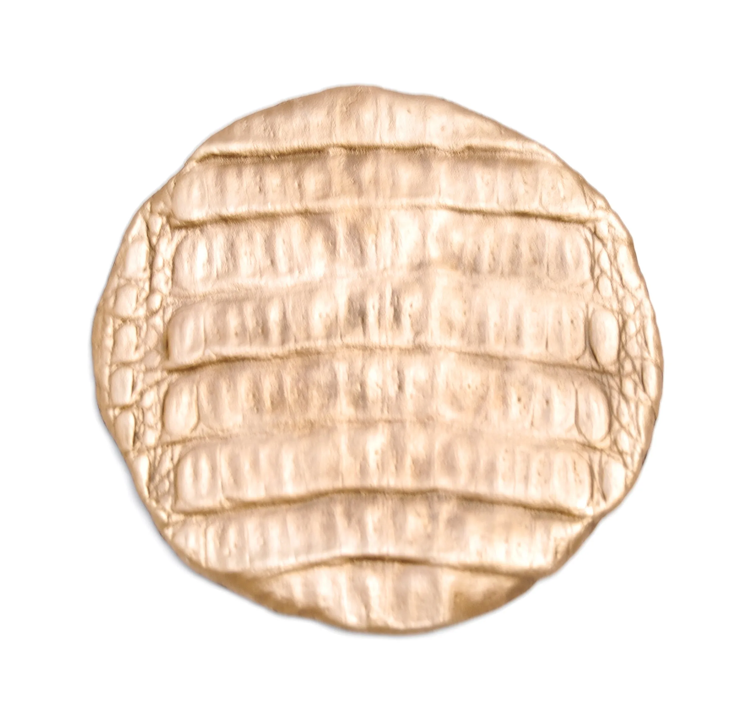 CROCODILE COASTER 1<br><br>CUP COASTER  / BOTTLE COASTER  / CANDLE TRAY / SMALL TRAY<br><br>POLISHED BRONZE