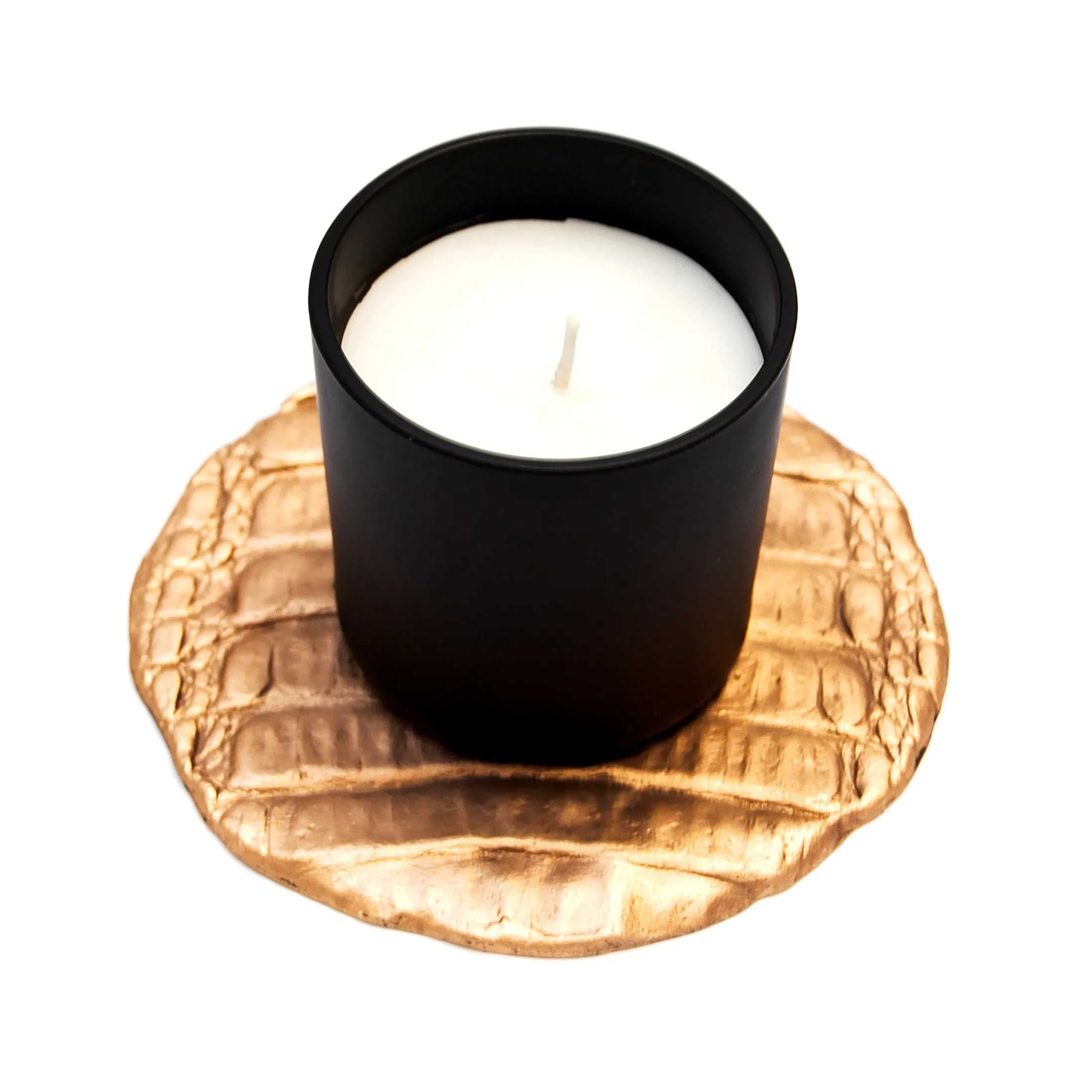 CROCODILE COASTER 1<br><br>CUP COASTER  / BOTTLE COASTER  / CANDLE TRAY / SMALL TRAY<br><br>POLISHED BRONZE