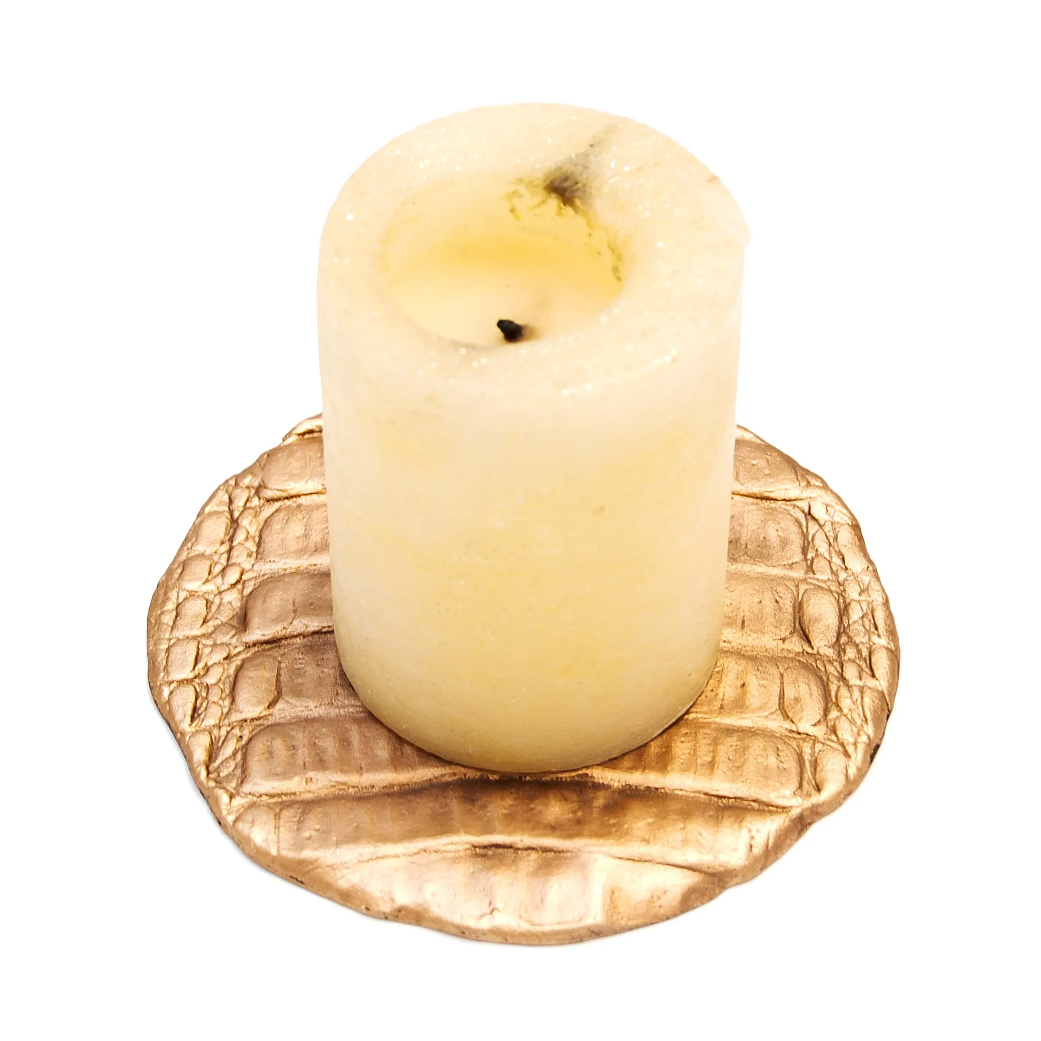 CROCODILE COASTER 1<br><br>CUP COASTER  / BOTTLE COASTER  / CANDLE TRAY / SMALL TRAY<br><br>POLISHED BRONZE