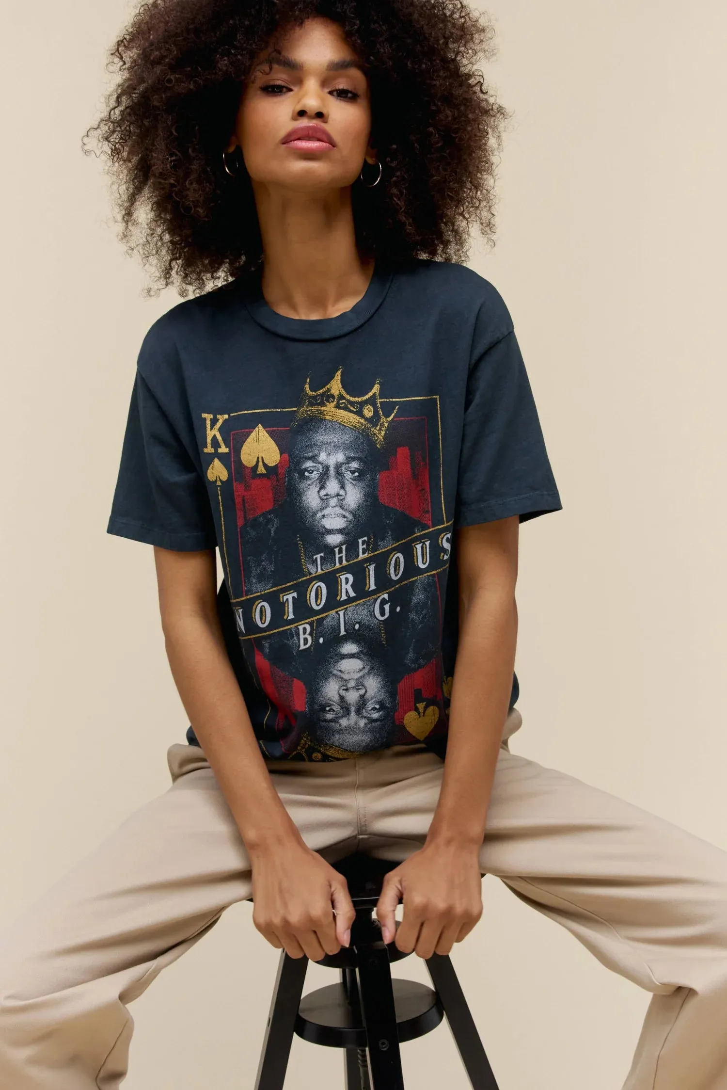 Daydreamer Biggie B.I.G. King Of Spades Weekend Tee (Vintage Black)