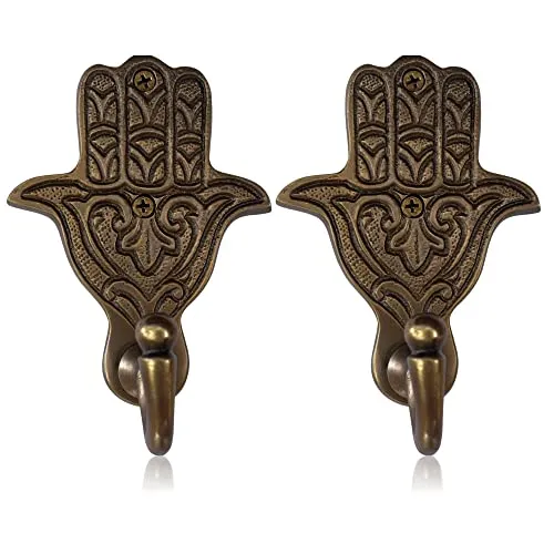 Decorative Hooks Boho Wall Hooks Brass Coat Hooks Set 3