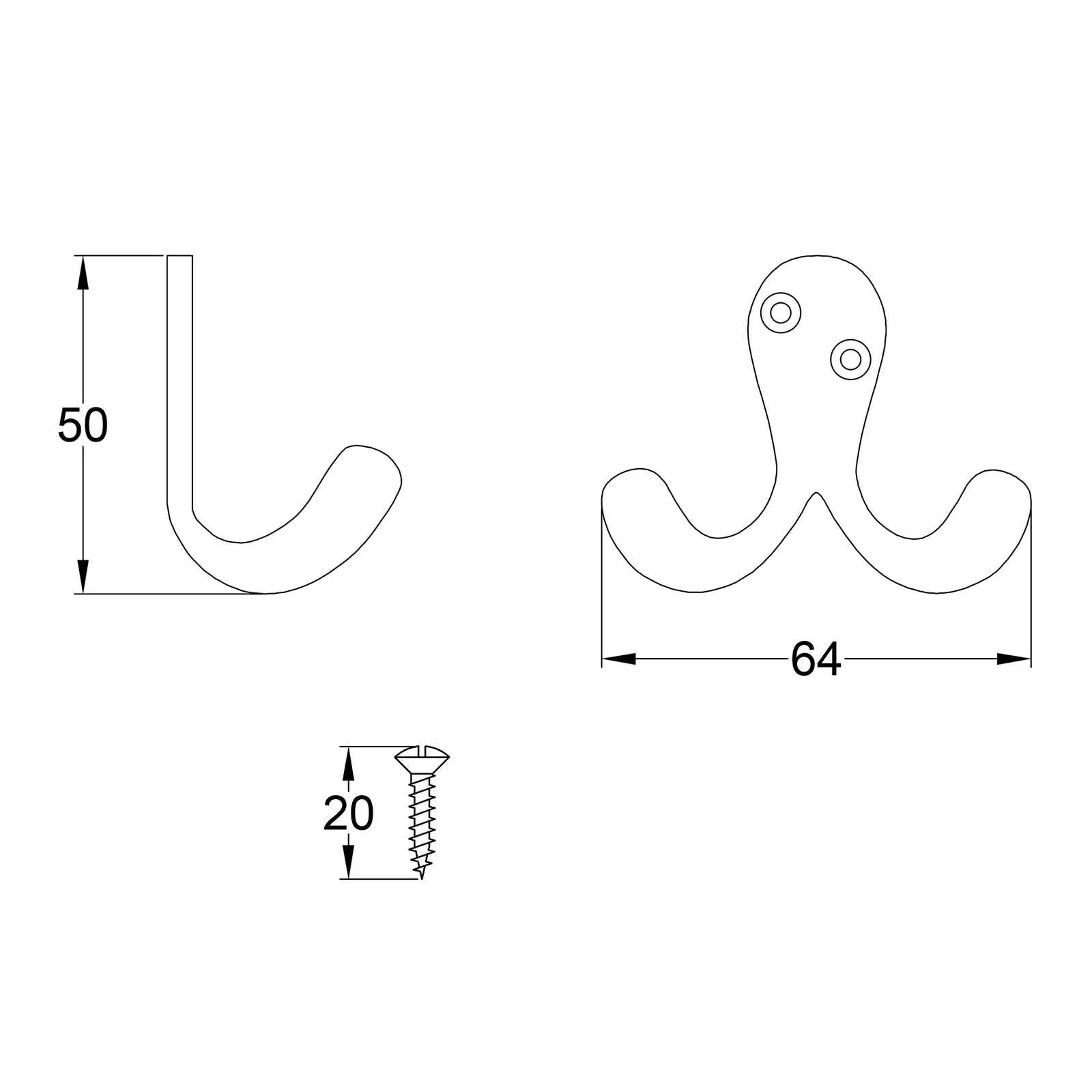 Double Robe Hooks