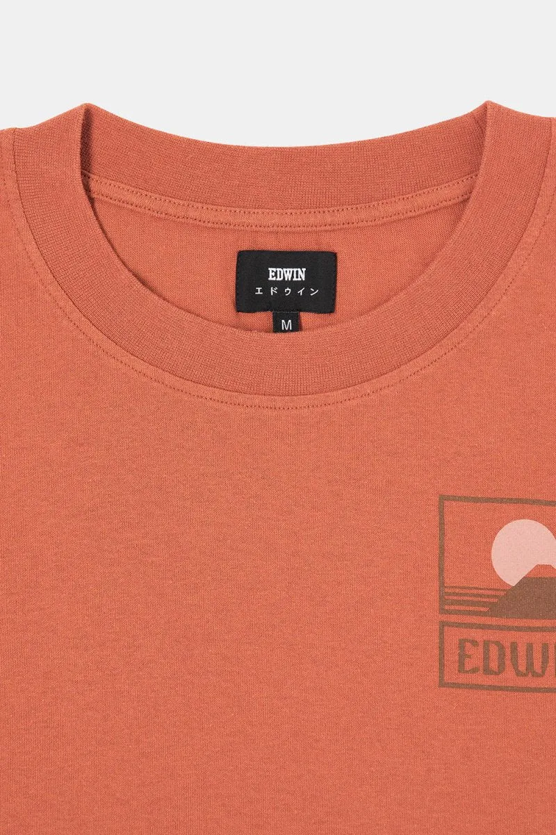 Edwin Sunset on Mount Fuji T-Shirt (Baked Clay)