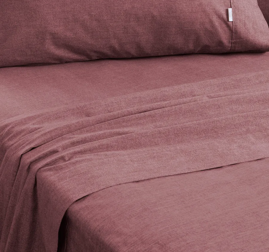 Embre Washed Cotton Sheet Set Range Plum