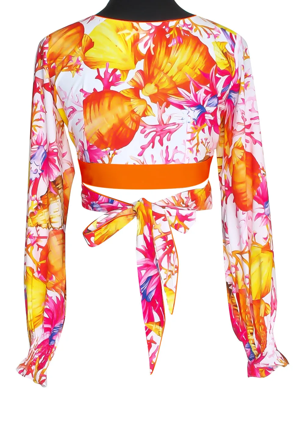 Euphoria - Magic Reef Crop Top (Neon Orange)