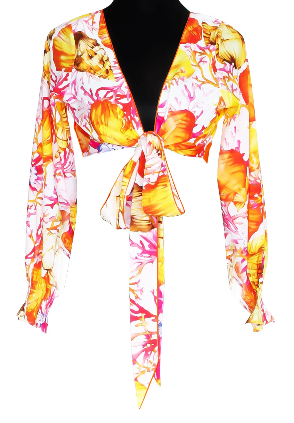 Euphoria - Magic Reef Crop Top (Neon Orange)