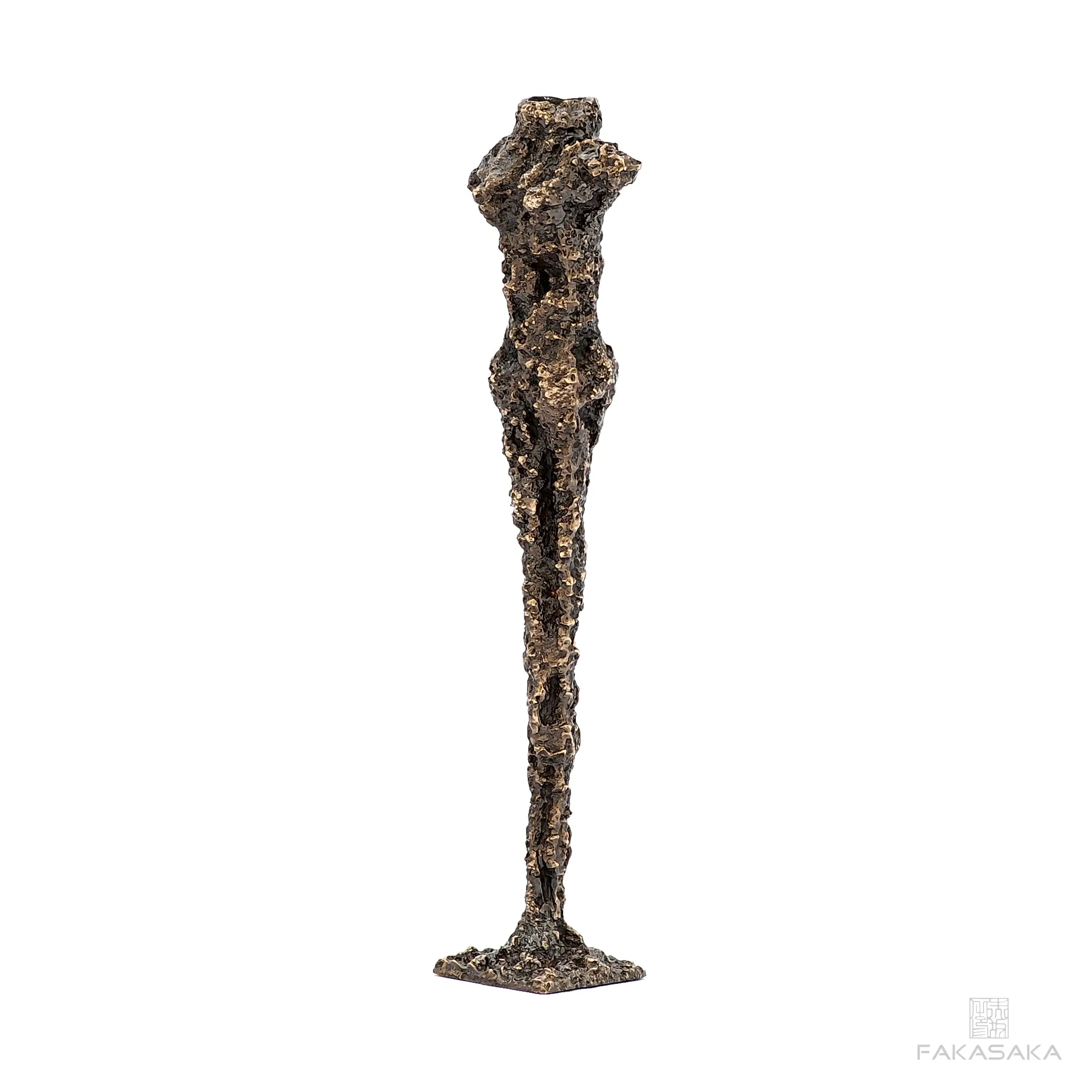 HUN CANDLE HOLDER<br><br>BLACKBROWN BRONZE