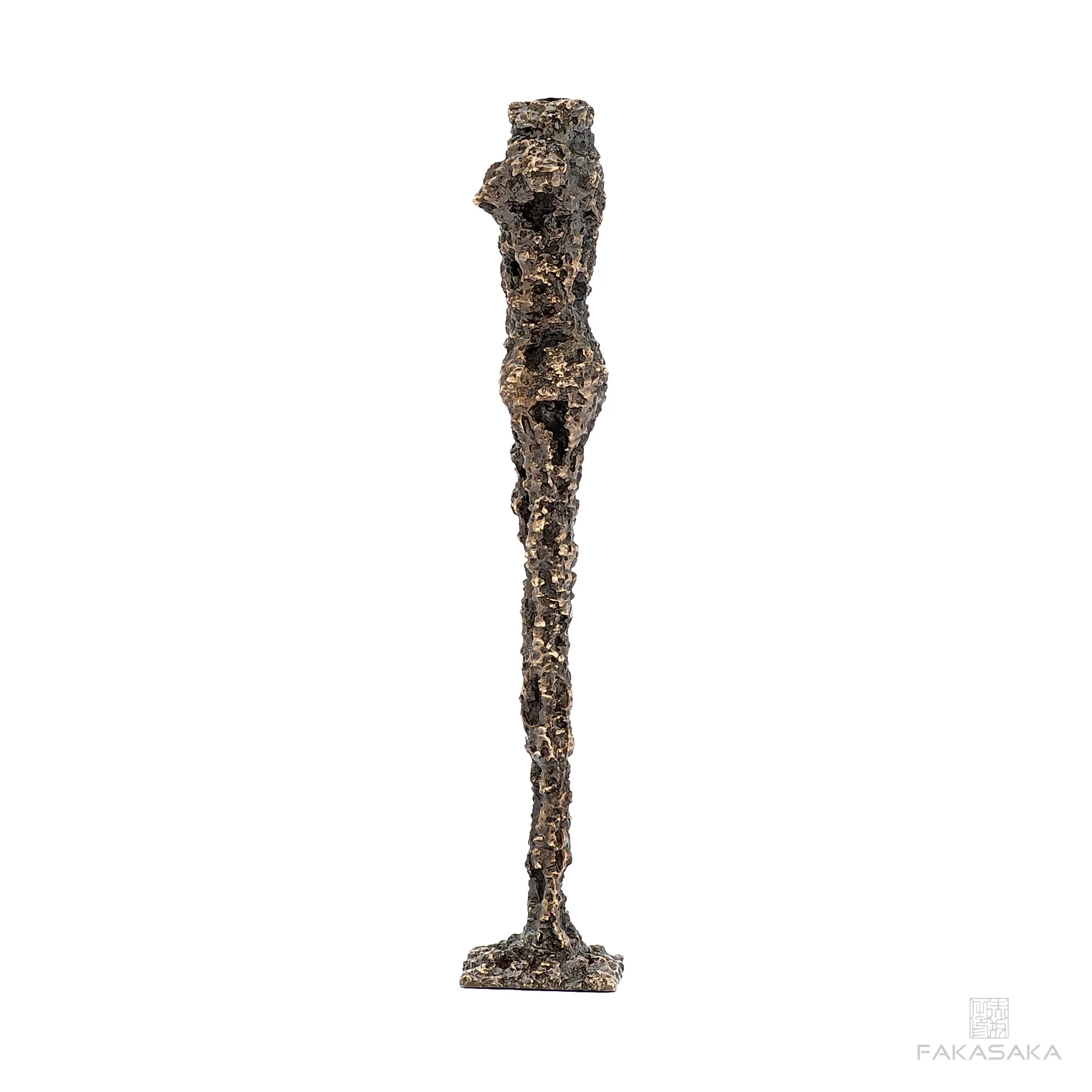 HUN CANDLE HOLDER<br><br>BLACKBROWN BRONZE