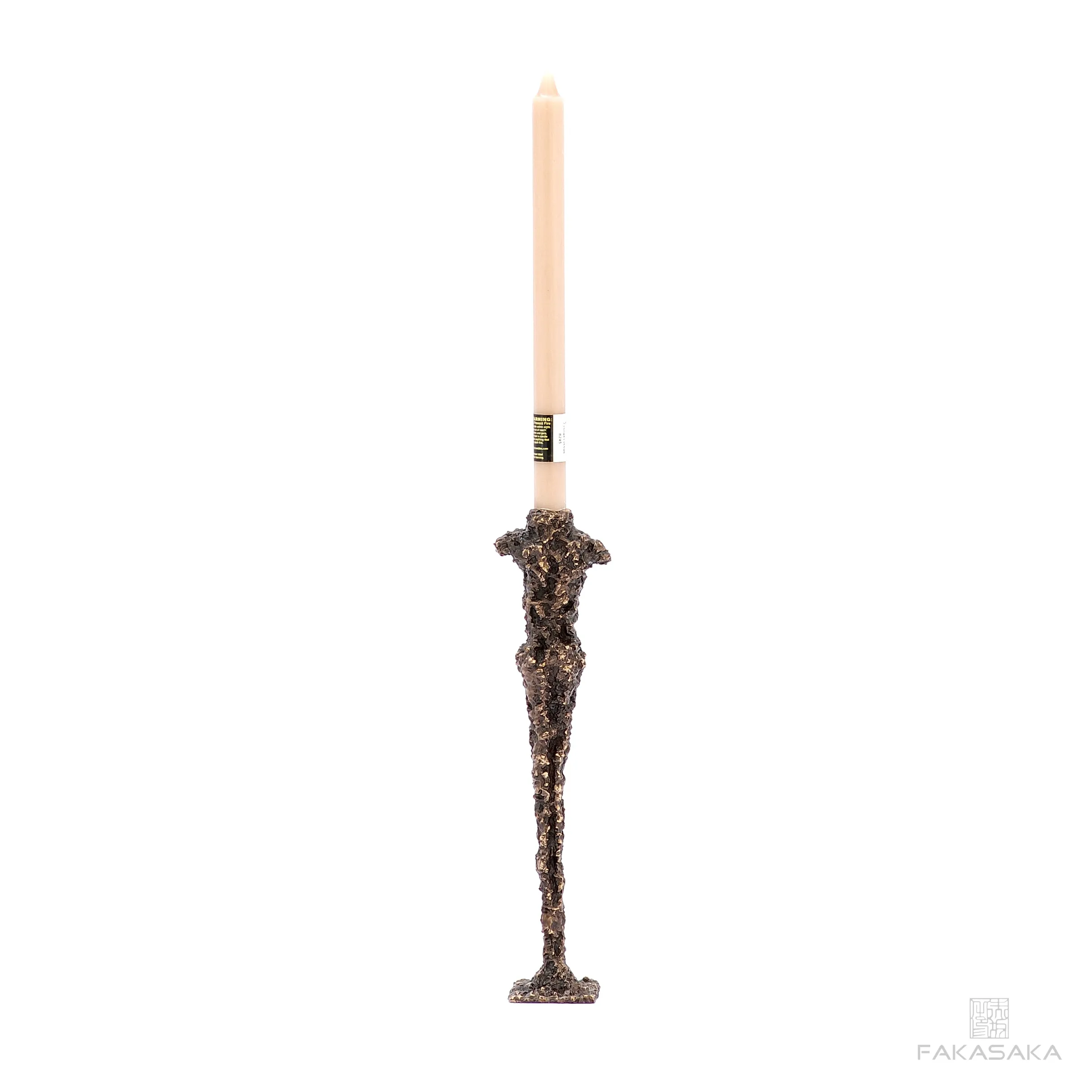 HUN CANDLE HOLDER<br><br>BLACKBROWN BRONZE