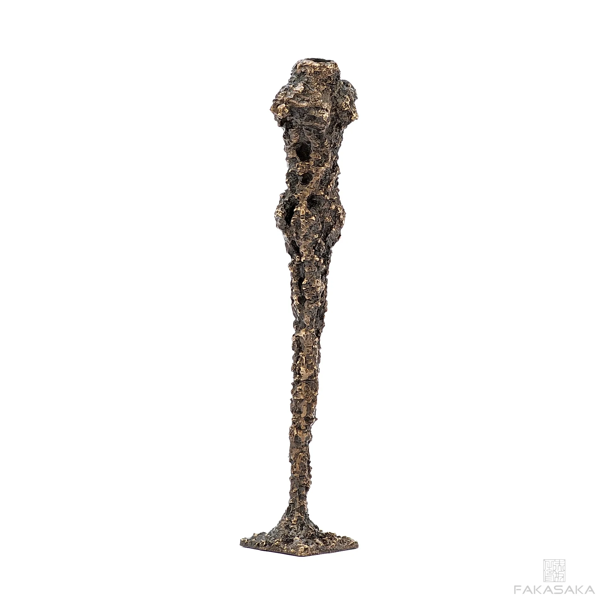 HUN CANDLE HOLDER<br><br>BLACKBROWN BRONZE