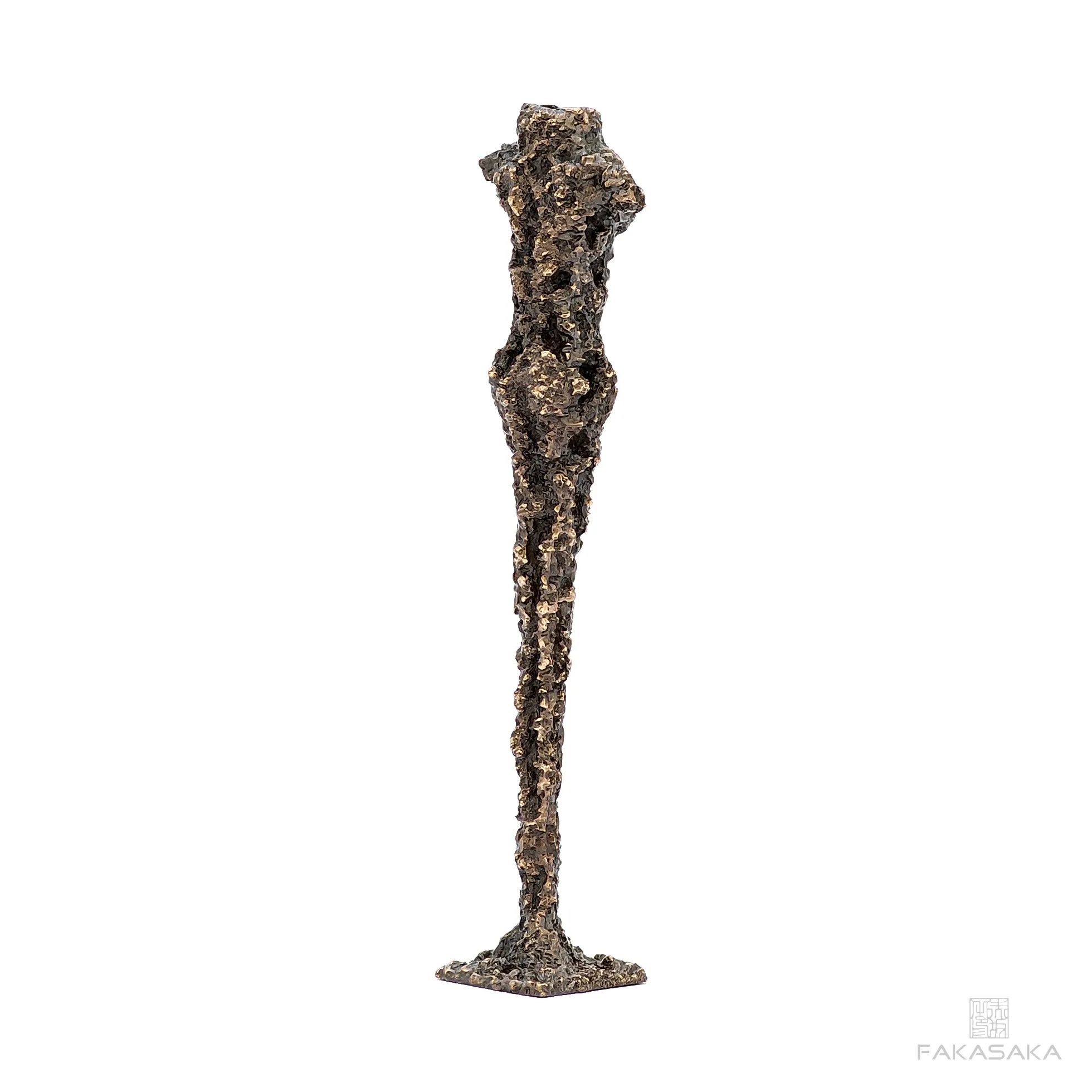 HUN CANDLE HOLDER<br><br>BLACKBROWN BRONZE