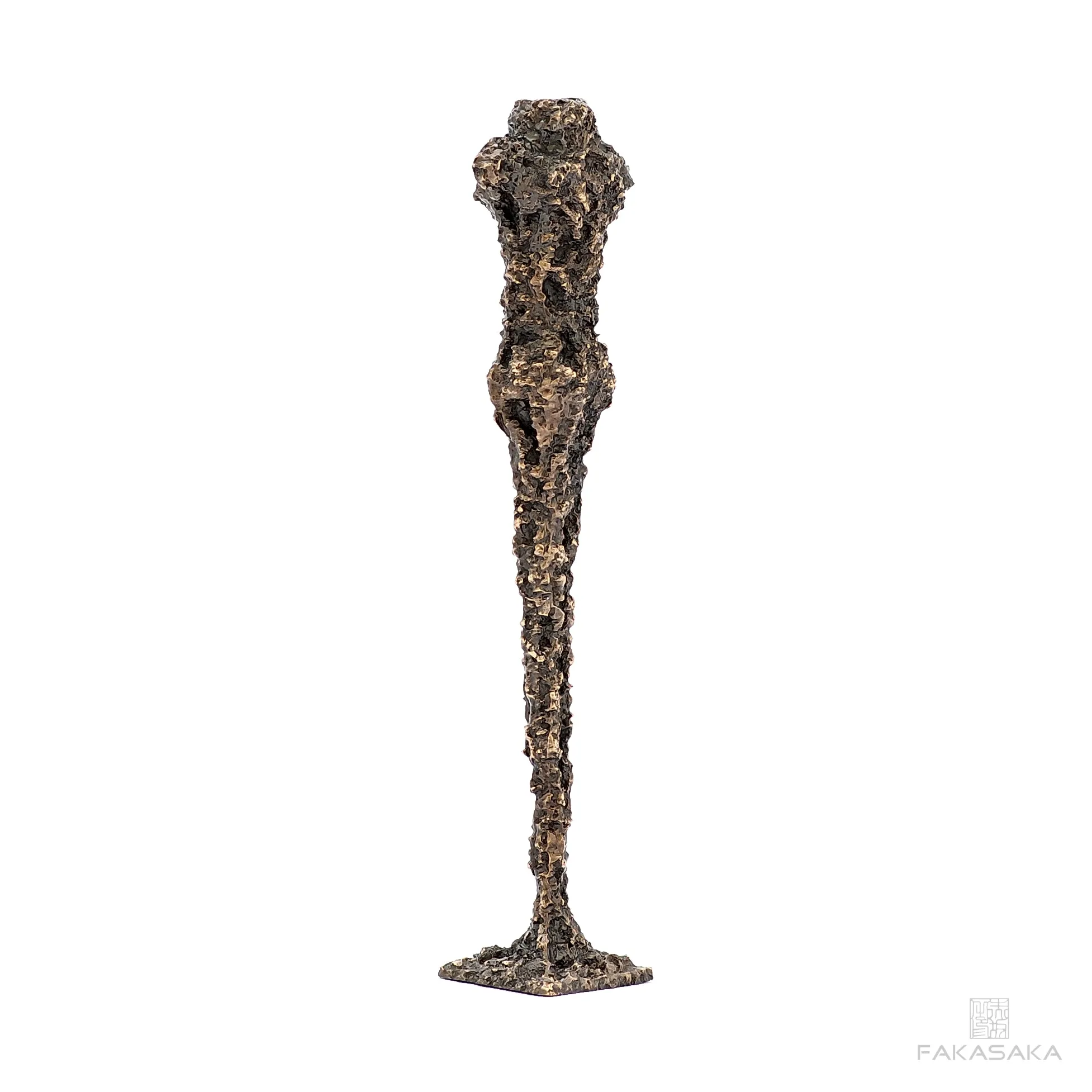 HUN CANDLE HOLDER<br><br>BLACKBROWN BRONZE
