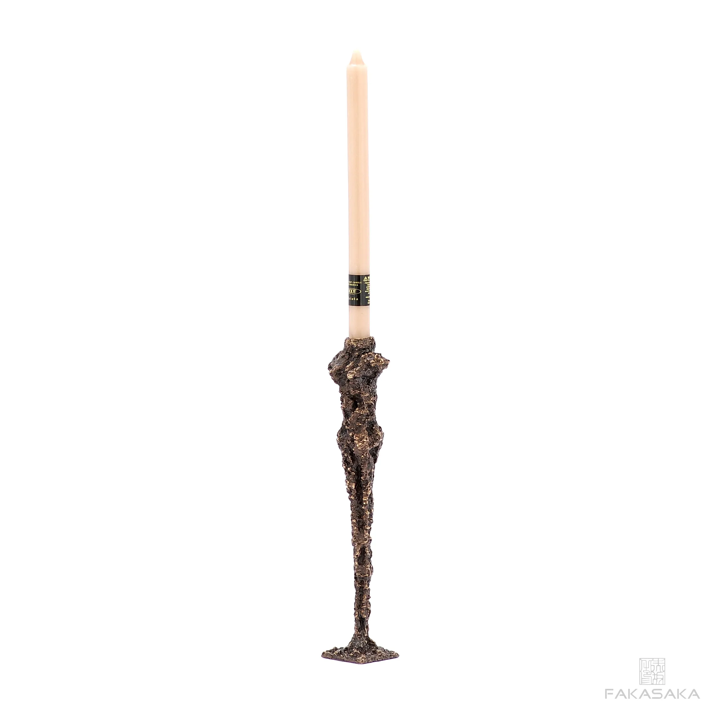 HUN CANDLE HOLDER<br><br>BLACKBROWN BRONZE