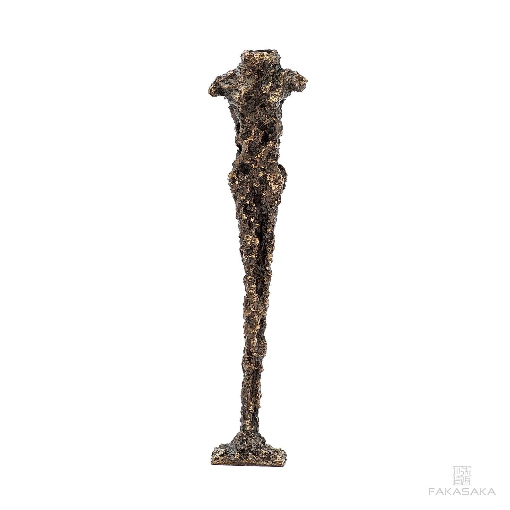 HUN CANDLE HOLDER<br><br>BLACKBROWN BRONZE