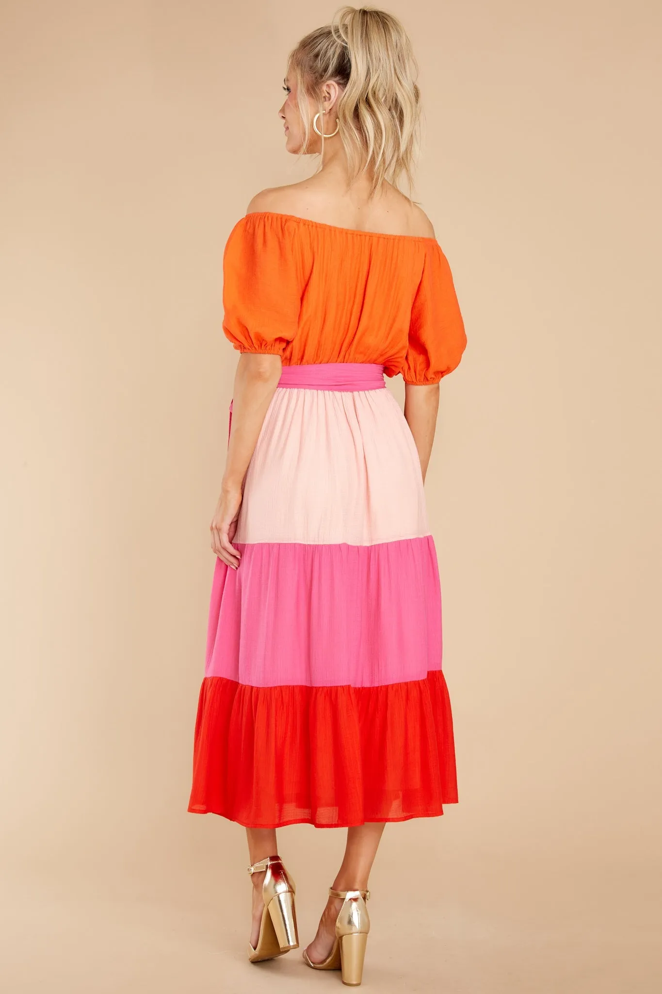 Instant Sparks Orange Multi Dress