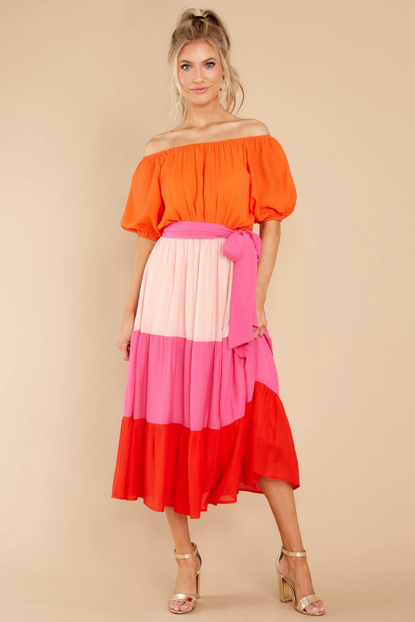 Instant Sparks Orange Multi Dress