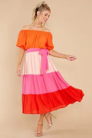 Instant Sparks Orange Multi Dress