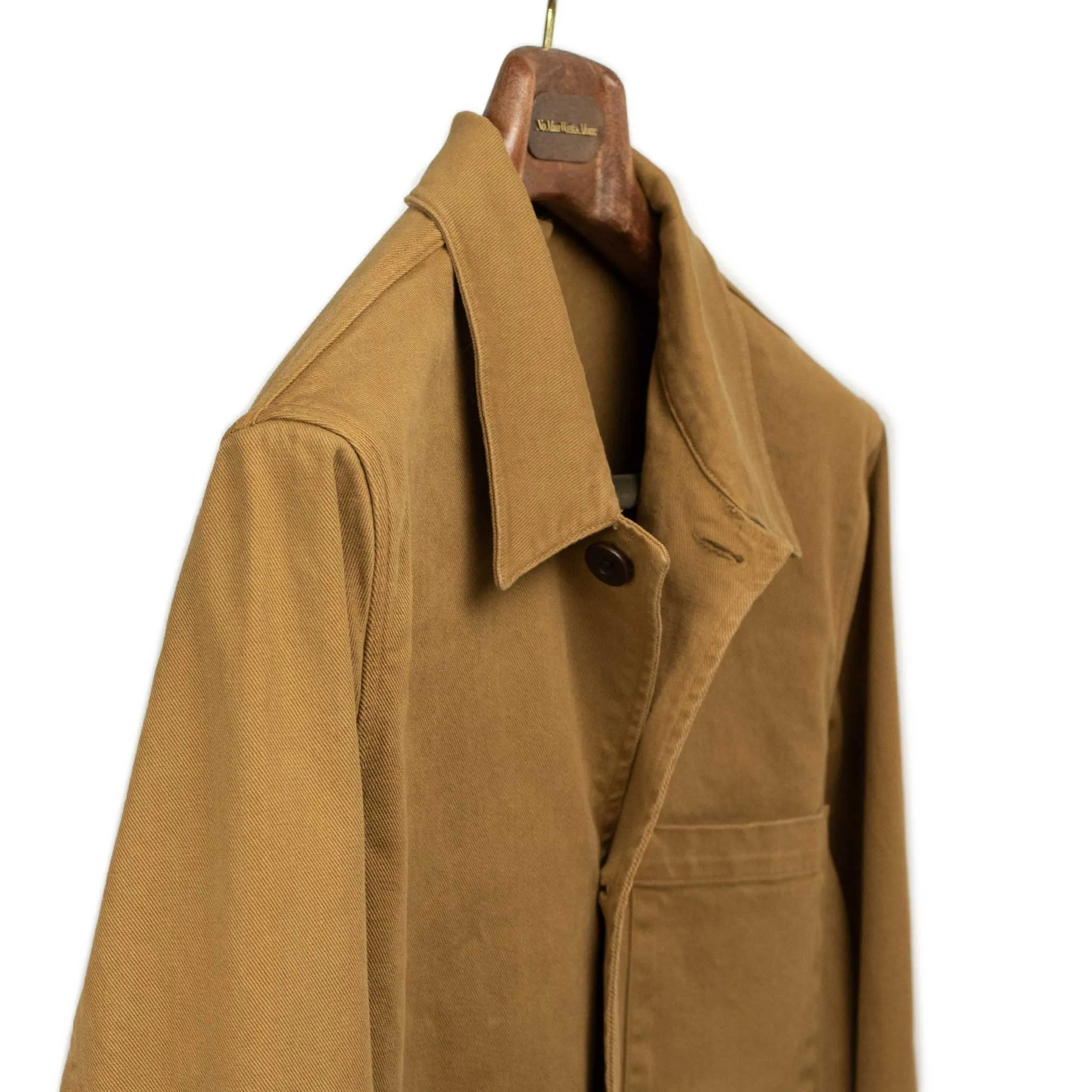 Labura unlined chore jacket in bronze cotton twill