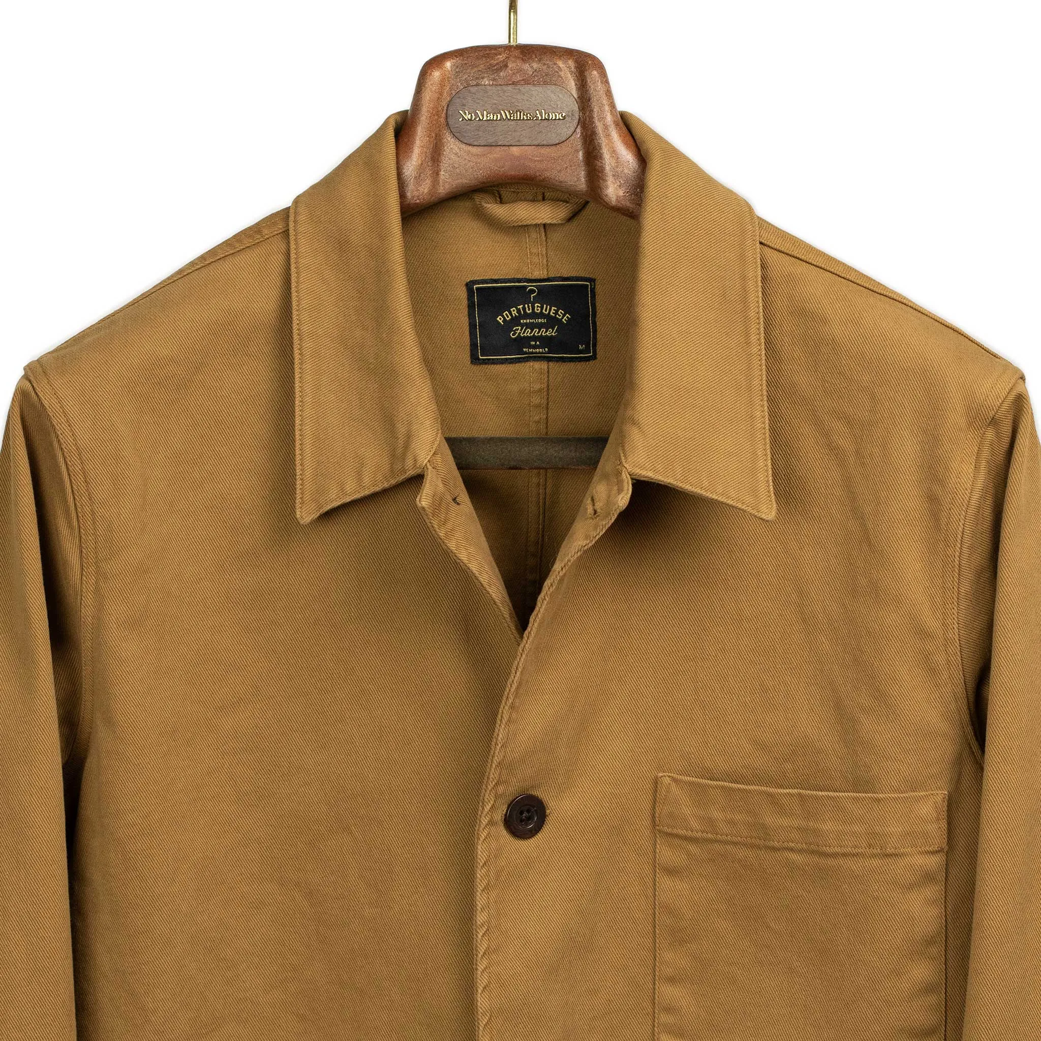 Labura unlined chore jacket in bronze cotton twill