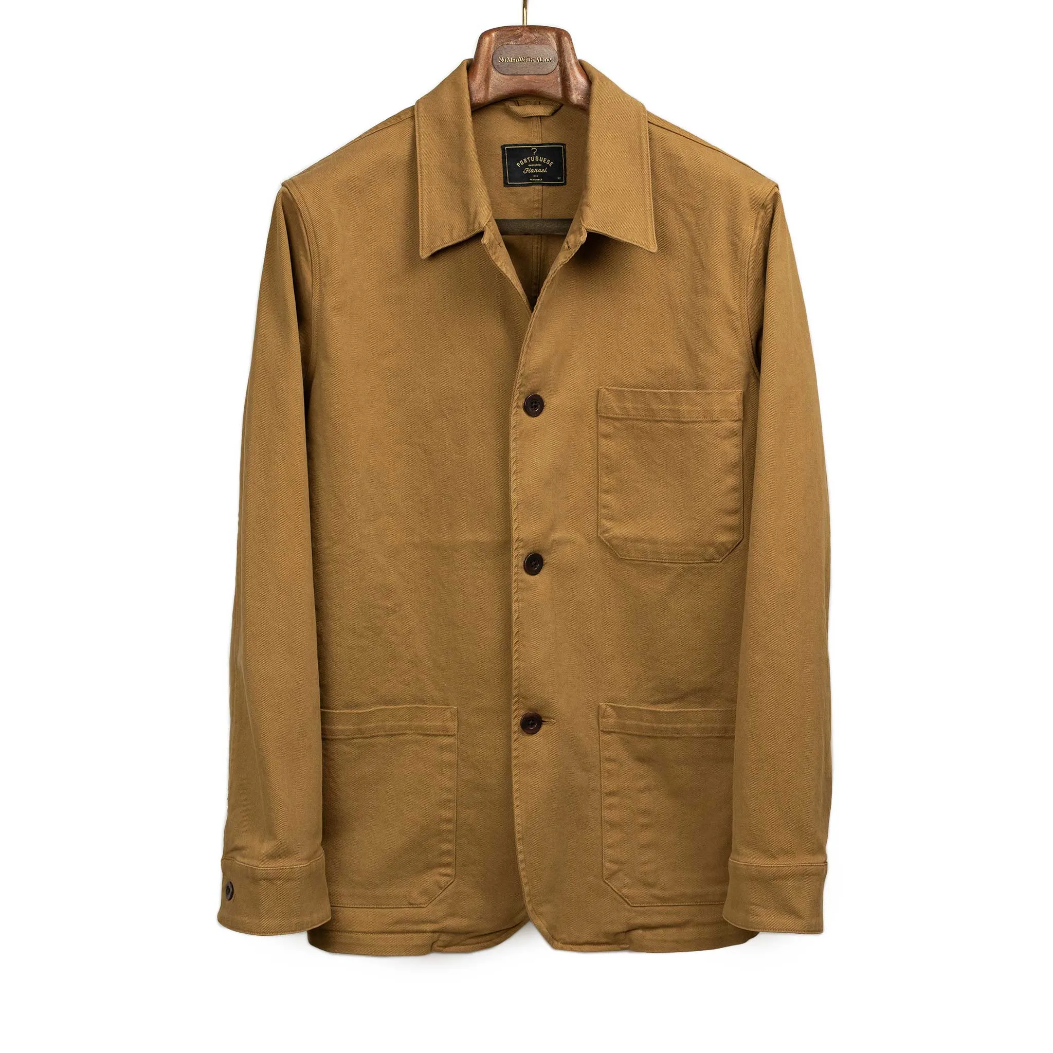Labura unlined chore jacket in bronze cotton twill