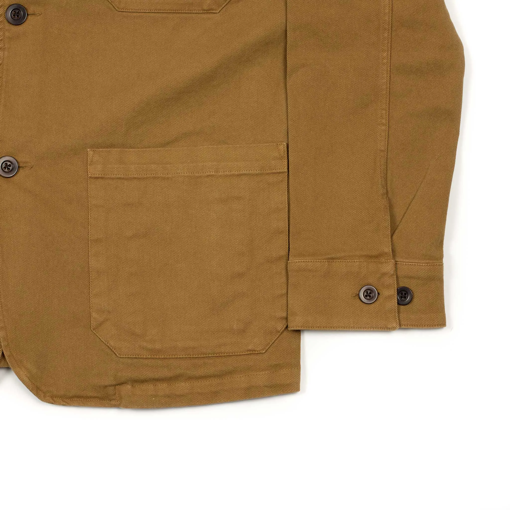 Labura unlined chore jacket in bronze cotton twill