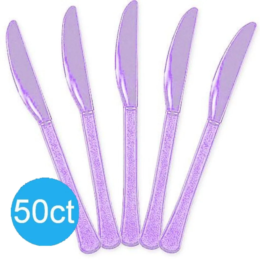 Lavender Heavy Duty Plastic Knives | 50ct