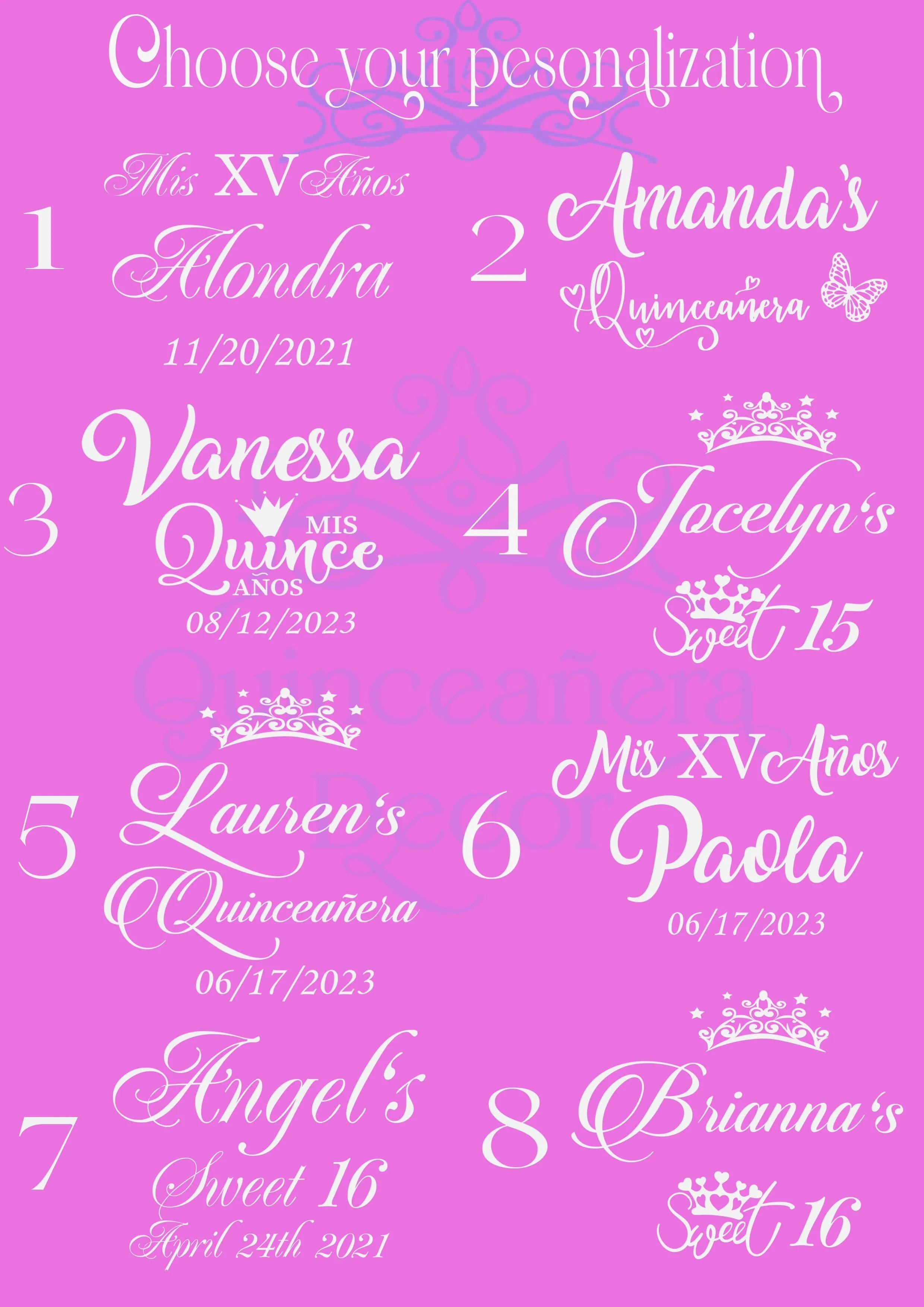 Lilac quinceanera cake knife set with plate and fork