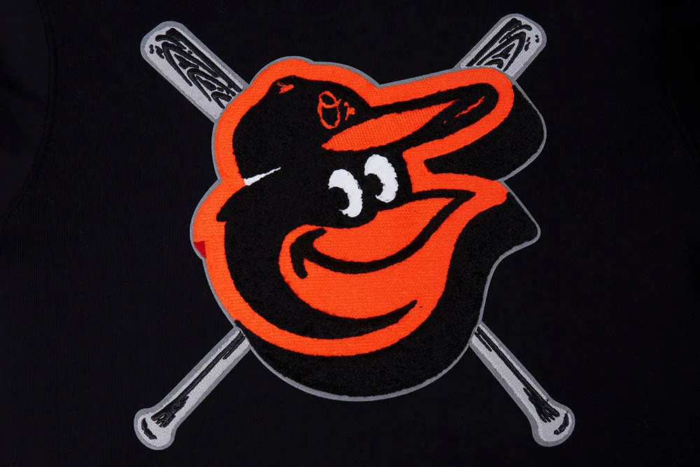 MLB BALTIMORE ORIOLES MASHUP MEN'S RIB PO HOODIE (BLACK/ORANGE)