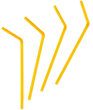 Neon Orange Flexible Straws | 50ct