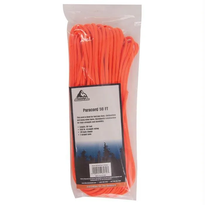 Paracord 50 Ft Neon Orange