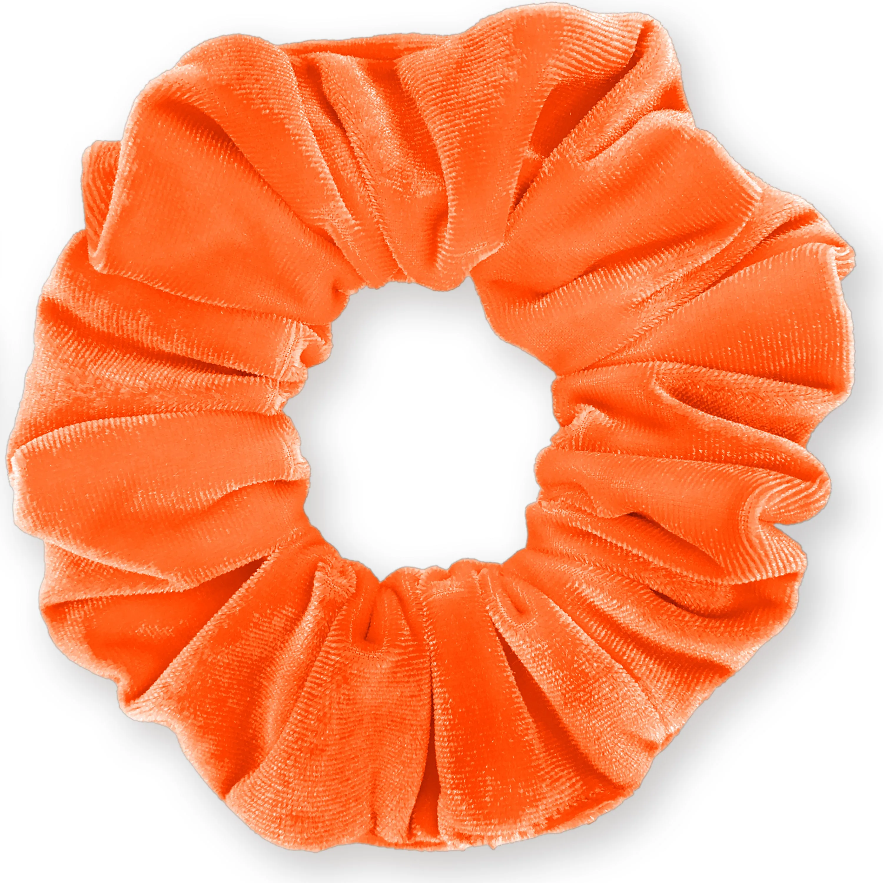 Plush Velvet Scrunchie Available in 3 Sizes Made in the USA Tangerine
