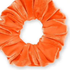 Plush Velvet Scrunchie Available in 3 Sizes Made in the USA Tangerine
