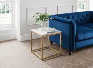 Scala White & Gold Lamp Table