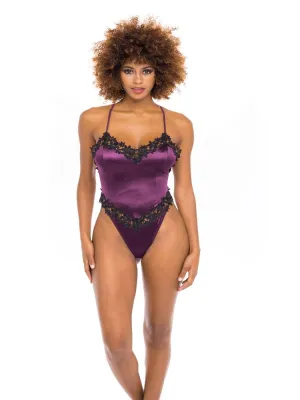 Surely It's Satin Italian Plum Teddy