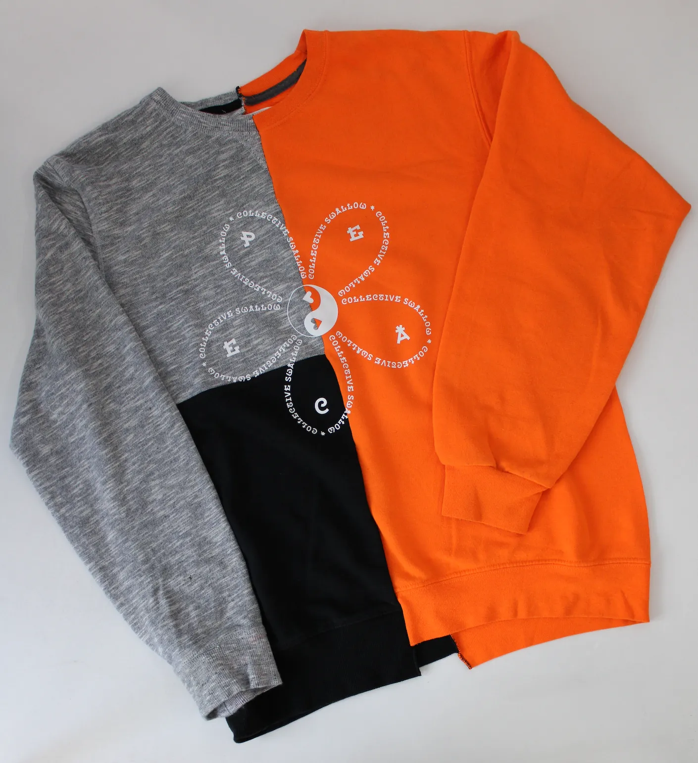 SWEATER - REDUX - SIZE L ORANGE, GREY & BLACK