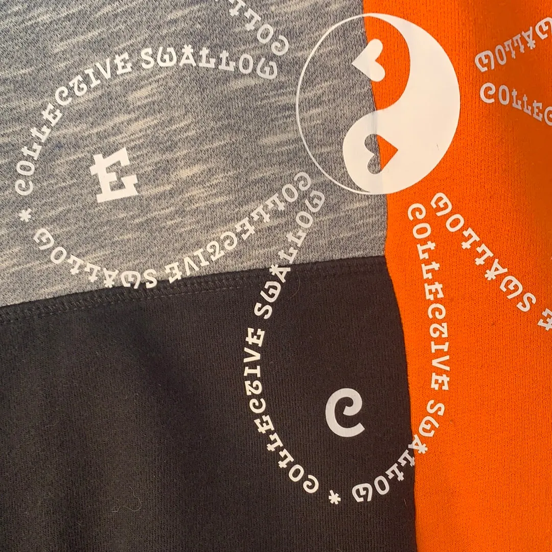 SWEATER - REDUX - SIZE L ORANGE, GREY & BLACK