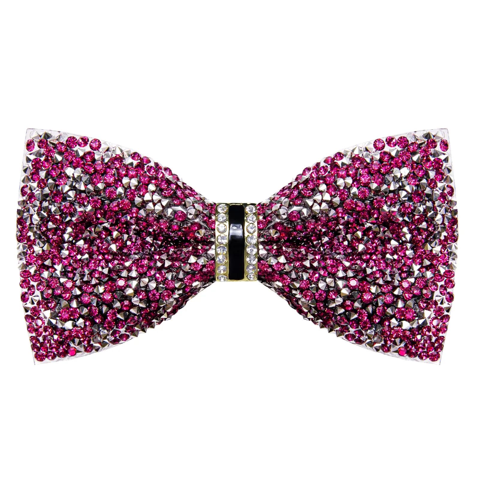 Ties2you Imitated Crystal Bowtie Deep Purple Silver Rhinestones Men's Pre Tied Bow Ties For Party Dresses