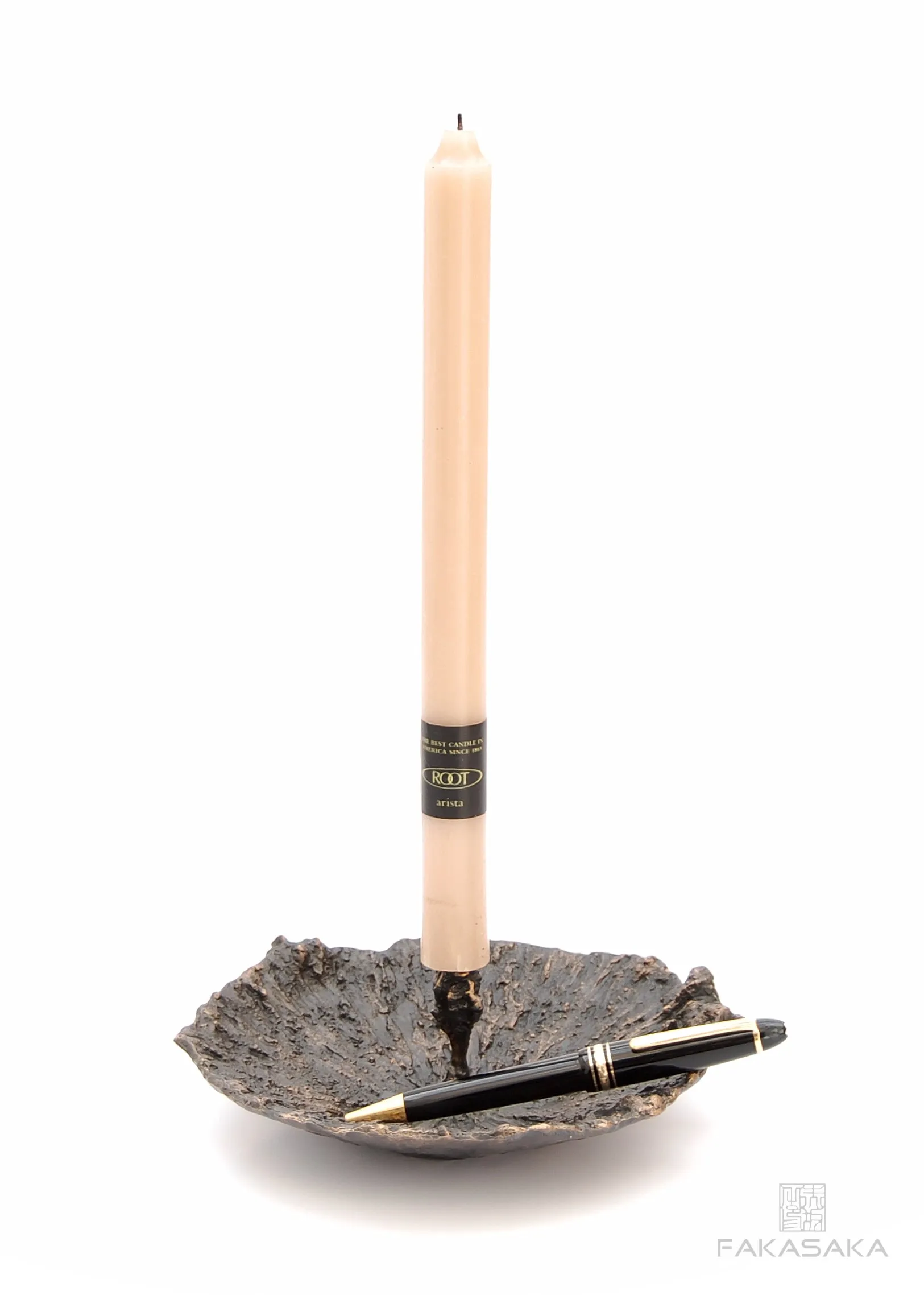 TOMW<br><br>BOWL / ASHTRAY / CENTERPIECE / CANDLESTICK / CARD HOLDER<br><br>BLACKBROWN BRONZE