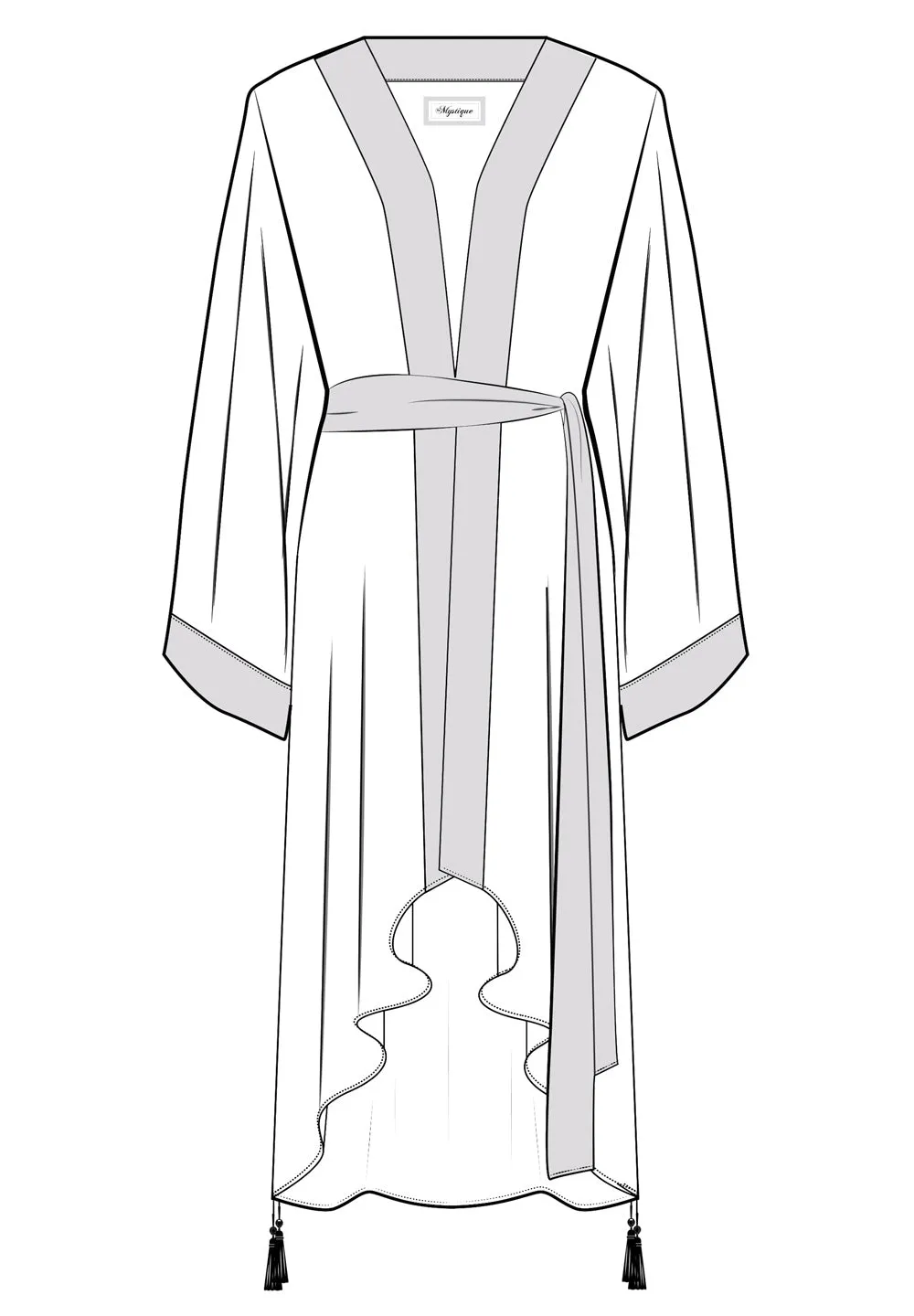 Tribal - Pink Kimono Wings (Neon Orange)